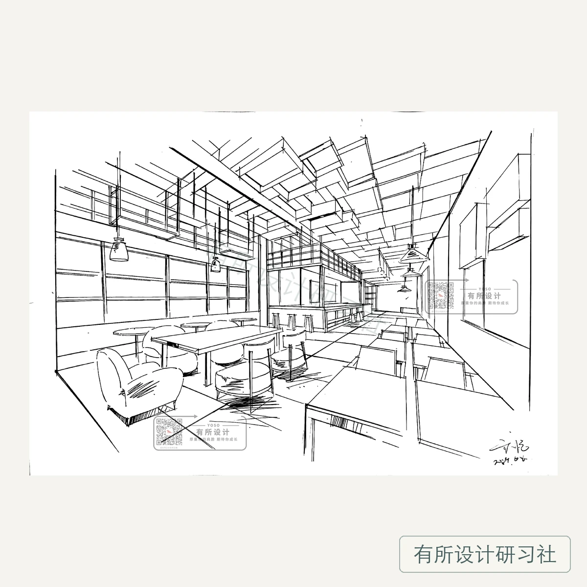 环艺学员手绘作品 5