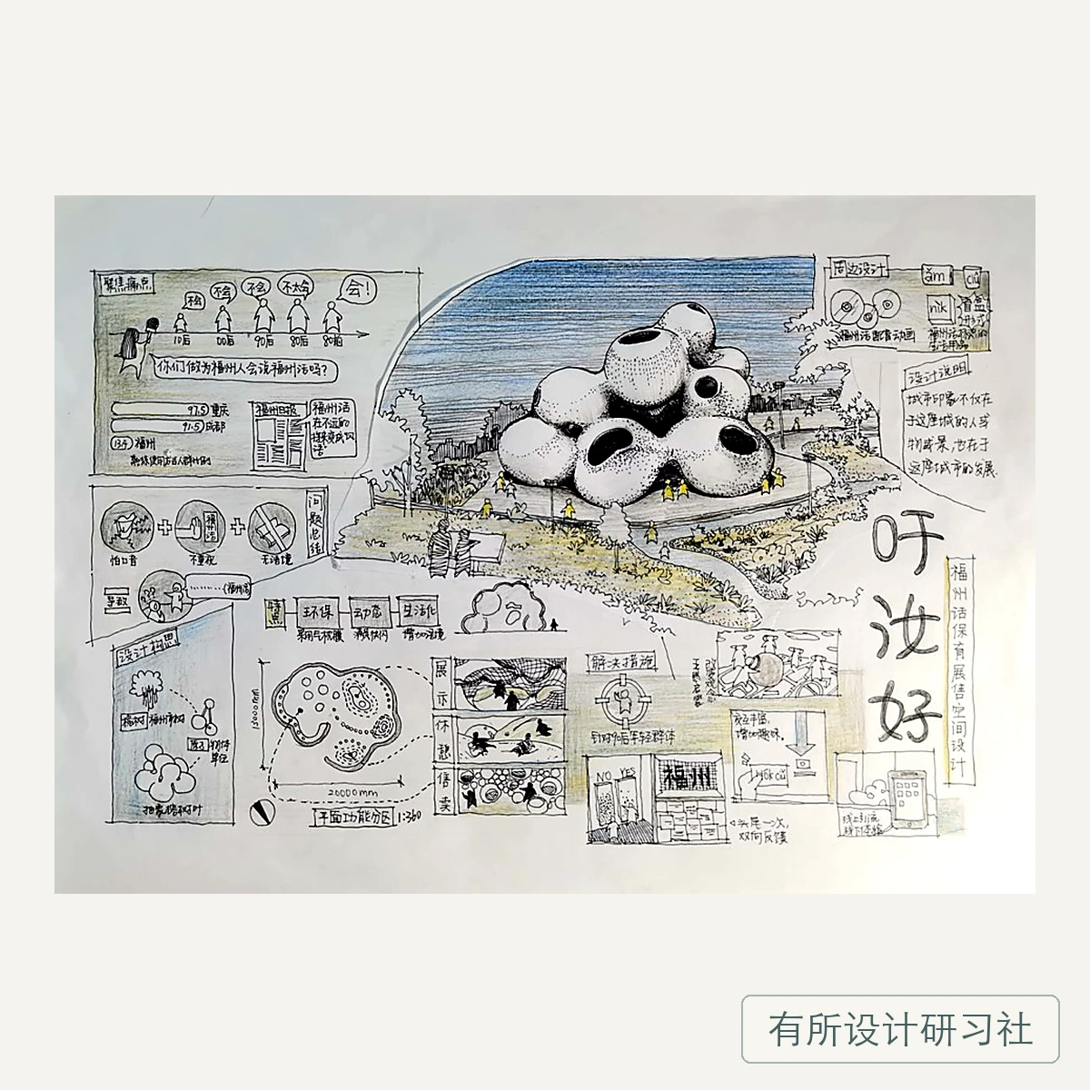 环艺学员手绘作品 21