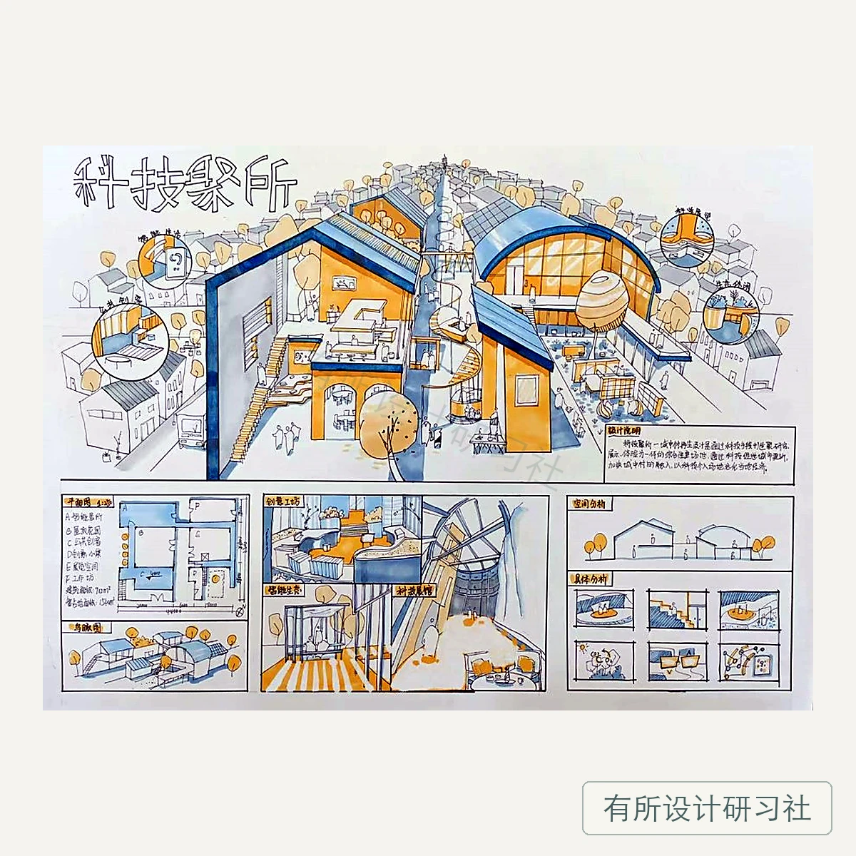 环艺学员手绘作品 33